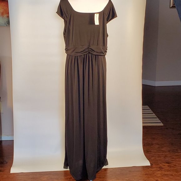 NWT NY Collection BLACK MAXI DRESS - Sz: 2x - Picture 4 of 5